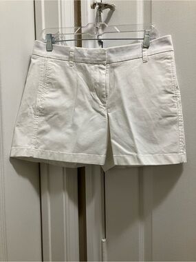 J CrewClassic Women's White Stretch Cotton Shorts